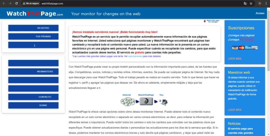 WatchThatPage: La Herramienta Fundamental para el Monitoreo de Cambios Web