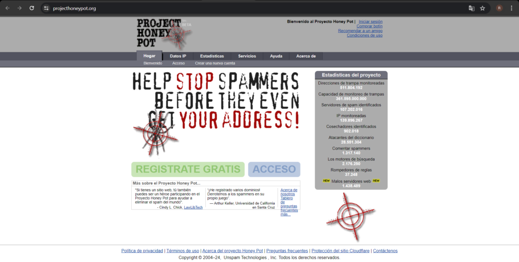 Project Honey Pot: Protegiendo la Web contra el Malware