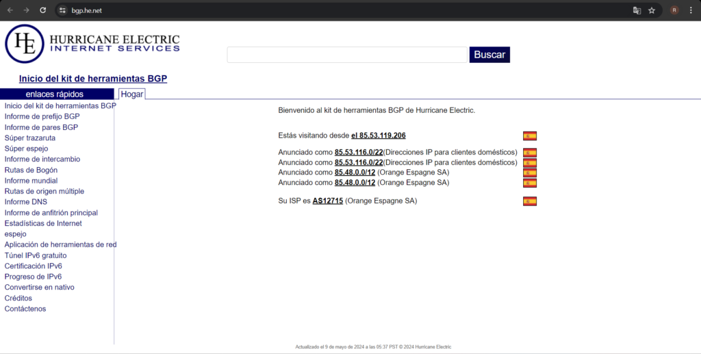 Hurricane Electric BGP Toolkit: La Herramienta Esencial para la Administración de Protocolo de Puerta de Enlace de Borde (BGP)